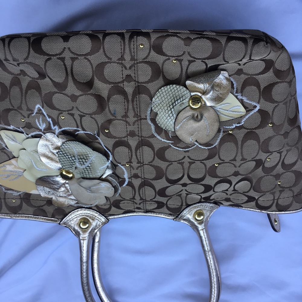 Authentic Coach Purse with flowers